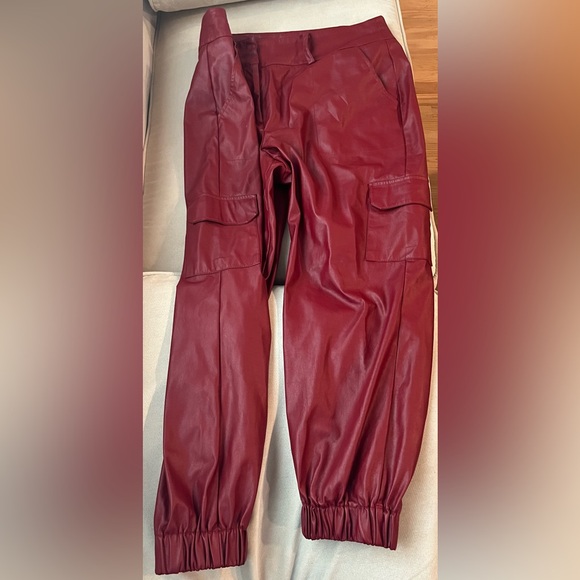 Faux Leather Joggers - Picture 2 of 6